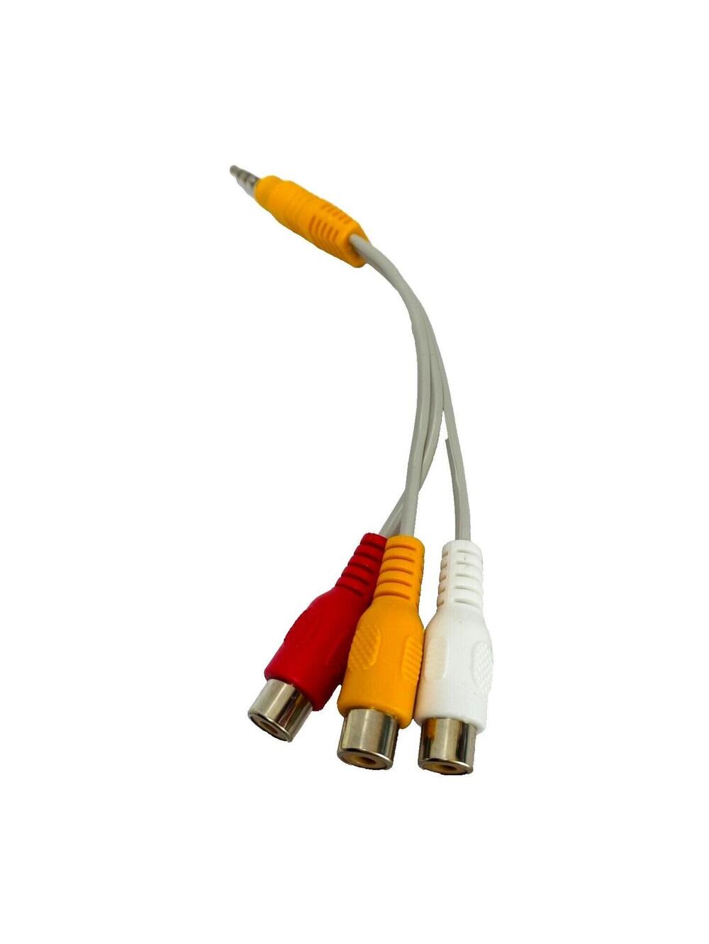 3.5mm AV Male to 3RCA Female M/F Audio Video Stereo Jack Adapter Cord Brand New - Picture 3 of 4